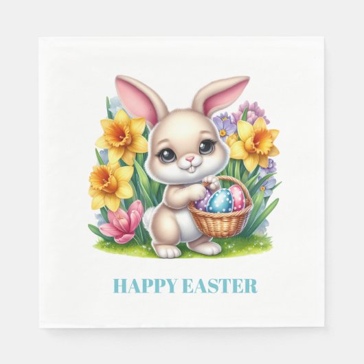 Easter Bunny Paper Napkins スタンダードランチョンナプキン (正面)