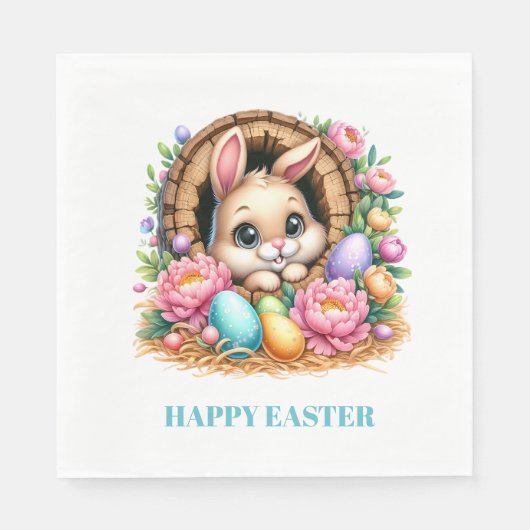 Easter Bunny Paper Napkins スタンダードランチョンナプキン (正面)