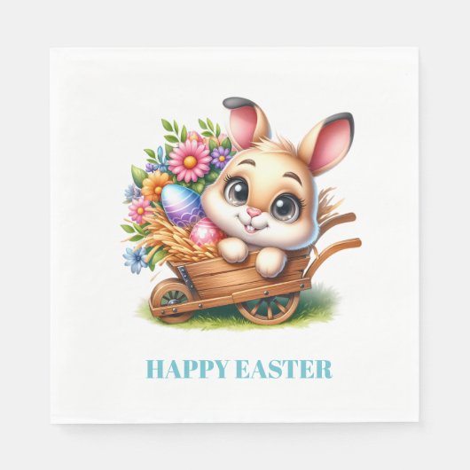 Easter Bunny Paper Napkins スタンダードランチョンナプキン (正面)