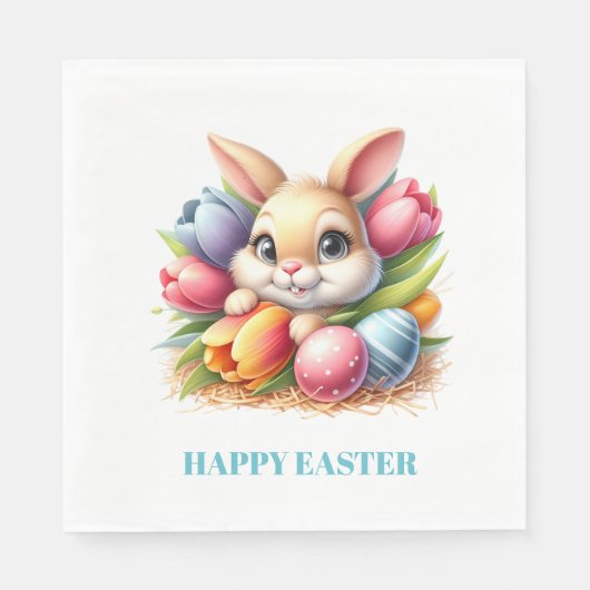 Easter Bunny Paper Napkins スタンダードランチョンナプキン (正面)