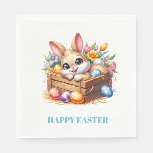 Easter Bunny Paper Napkins スタンダードランチョンナプキン (正面)