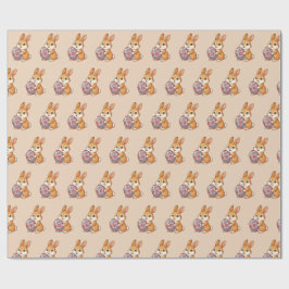 Easter Bunny Pattern Wrapping Paper | Glossy Art ラッピングペーパー