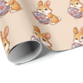 Easter Bunny Pattern Wrapping Paper | Glossy Art ラッピングペーパー (ロールコーナー)