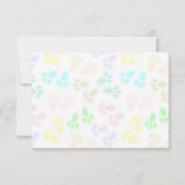 Easter Bunny Paw Print Pattern Blank ノートカード (裏面)