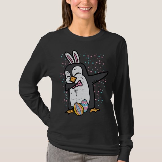 Easter Bunny Penguin Dab  Dance Girls Boys Kids To Tシャツ (正面)