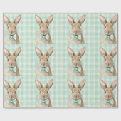 Easter Bunny Plaid Pattern Wrapping Paper ラッピングペーパー (フラット)