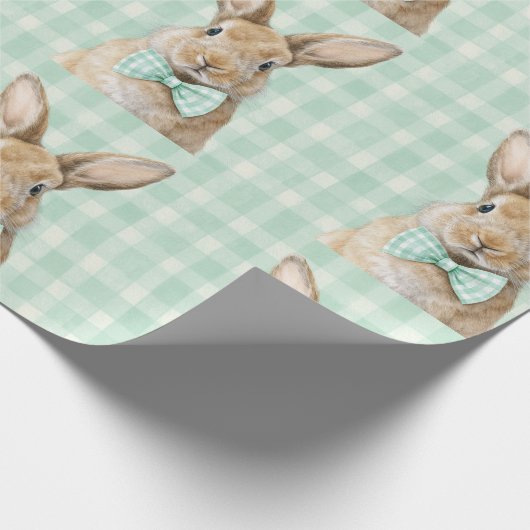 Easter Bunny Plaid Pattern Wrapping Paper ラッピングペーパー (角)