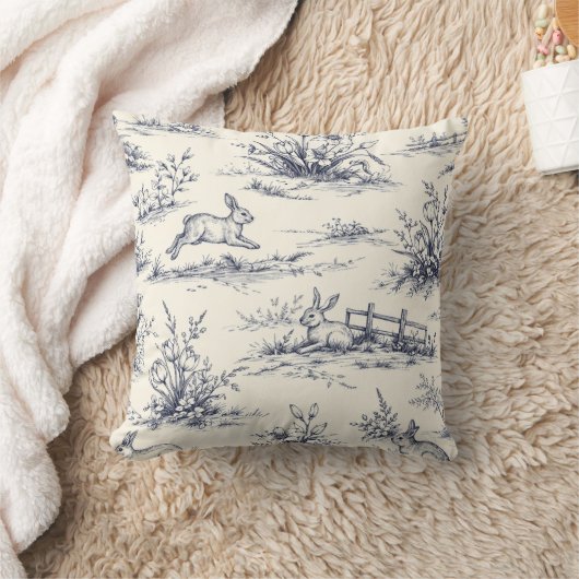 Easter Bunny Plates クッション (ブランケット)