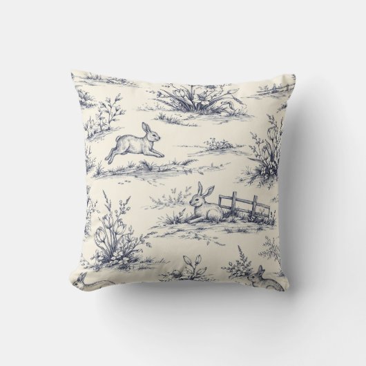 Easter Bunny Plates クッション (正面)