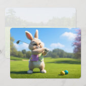 Easter Bunny Playing Golf in the Lowcountry シーズンカード (正面/裏面)