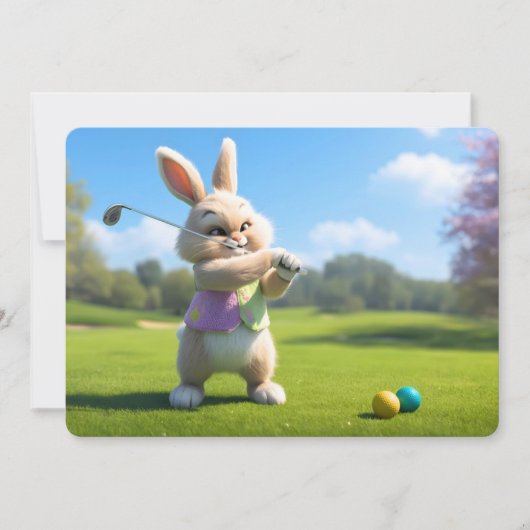 Easter Bunny Playing Golf in the Lowcountry シーズンカード (正面)