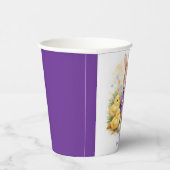 Easter Bunny Purple Jacket Baby Shower 紙コップ (右)