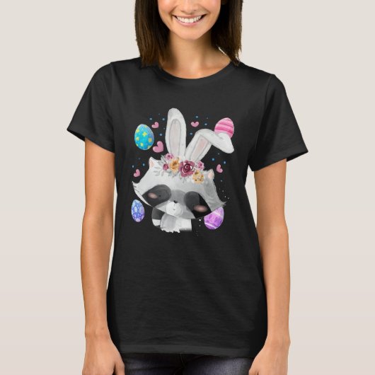 Easter Bunny Raccoon   Easter Raccoon Tシャツ (正面)