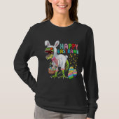 Easter Bunny Rex Dinosaur Egg  2023 Happy EastRAWR Tシャツ (正面)