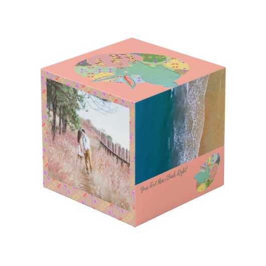 Easter Bunny Rose Eggs Photo Cube フォトキューブ (裏面アングル)