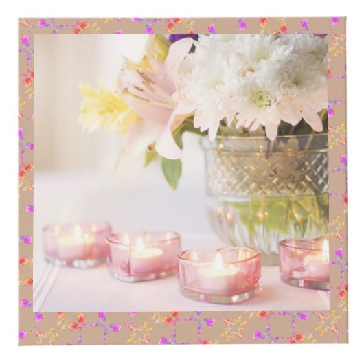 Easter Bunny Rose Eggs Photo Cube フォトキューブ (正面)