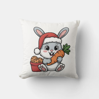 Easter Bunny’s Carrot Christmas Funny Cute Holiday クッション