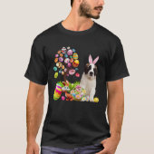 Easter Bunny Saint Bernard Dog Ear Tree Egg Basket Tシャツ (正面)