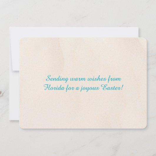 Easter Bunny Sand Sculpture on the Beach シーズンカード (裏面)