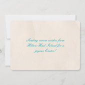 Easter Bunny Sand Sculpture on the Beach シーズンカード (裏面)