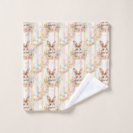 Easter Bunny Seamless Fabric – Pastel Cute Rabbit ウォッシュタオル