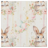 Easter Bunny Seamless Fabric – Pastel Cute Rabbit  ファブリック (クローズアップ)
