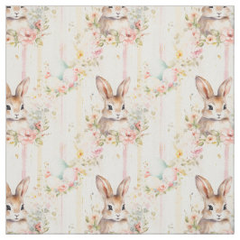 Easter Bunny Seamless Fabric – Pastel Cute Rabbit ファブリック