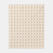 Easter Bunny Seamless Fabric – Pastel Cute Rabbit  フリースブランケット (正面)