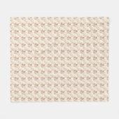Easter Bunny Seamless Fabric – Pastel Cute Rabbit  フリースブランケット (正面(横))