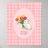 Easter Bunny Sketch Print - Rabbit Wall Art ポスター (正面)