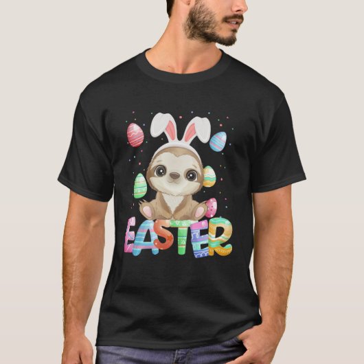 Easter Bunny Sloth   Easter Sloth Tシャツ (正面)