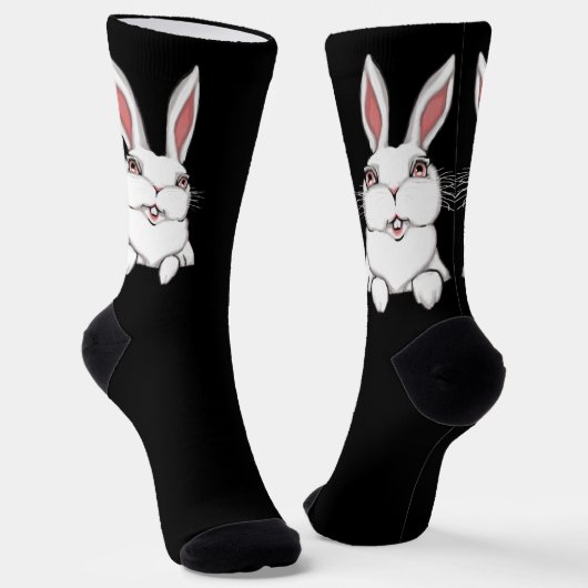 Easter Bunny Socks Festive Easter Socks Customize ソックス (傾斜あり)