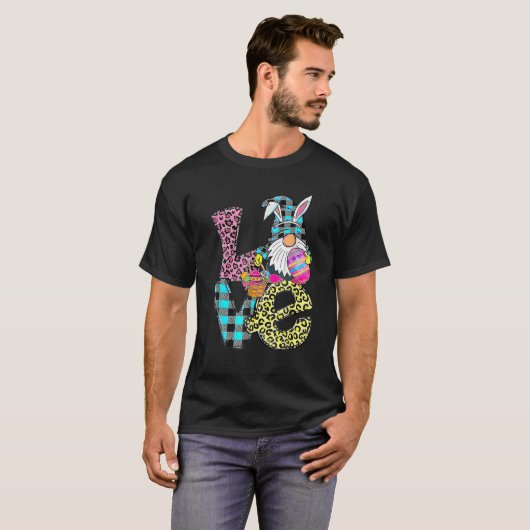 Easter Bunny Spring Gnome Easter Apparel Eggs Bask Tシャツ (正面フル)