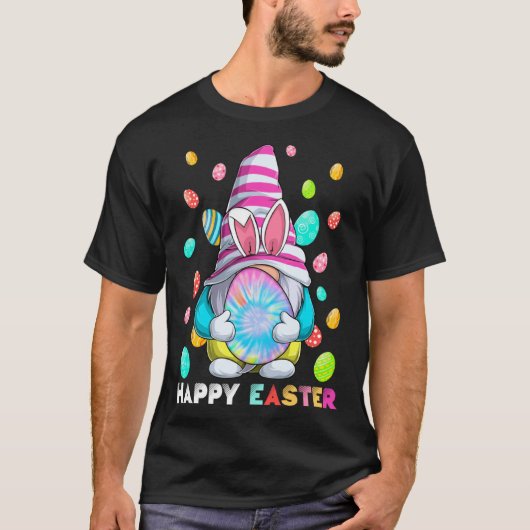 Easter Bunny Spring Gnome Easter Egg Hunting And B Tシャツ (正面)