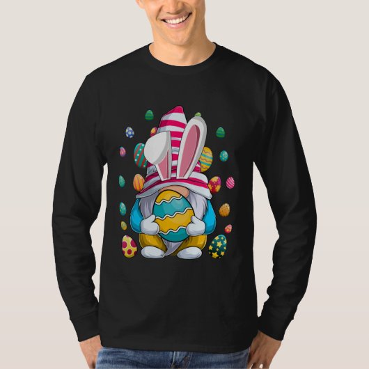 Easter Bunny Spring Gnome Easter Egg Hunting And B Tシャツ (正面)