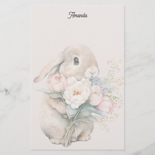 Easter Bunny Stationery 便箋 (正面)