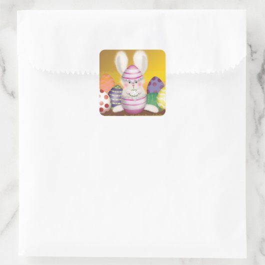 Easter Bunny Sticker スクエアシール (バッグ)