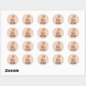 Easter Bunny Sticker | Personalized Name Art ラウンドシール (シート)