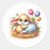 Easter Bunny Stickers ラウンドシール (正面)
