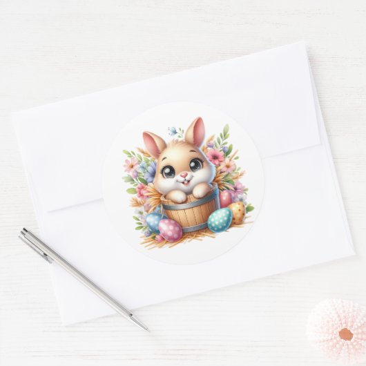 Easter Bunny Stickers ラウンドシール (封筒)