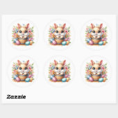 Easter Bunny Stickers ラウンドシール (シート)