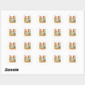 Easter Bunny Stickers ラウンドシール (シート)