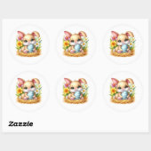 Easter Bunny Stickers ラウンドシール (シート)