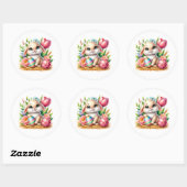 Easter Bunny Stickers ラウンドシール (シート)