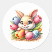 Easter Bunny Stickers ラウンドシール (正面)