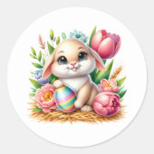 Easter Bunny Stickers ラウンドシール (正面)