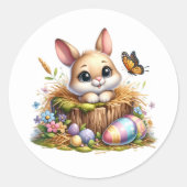 Easter Bunny Stickers ラウンドシール (正面)