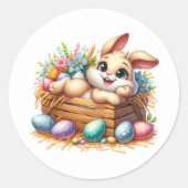 Easter Bunny Stickers ラウンドシール (正面)