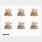 Easter Bunny Stickers ラウンドシール (シート)
