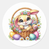 Easter Bunny Stickers ラウンドシール (正面)